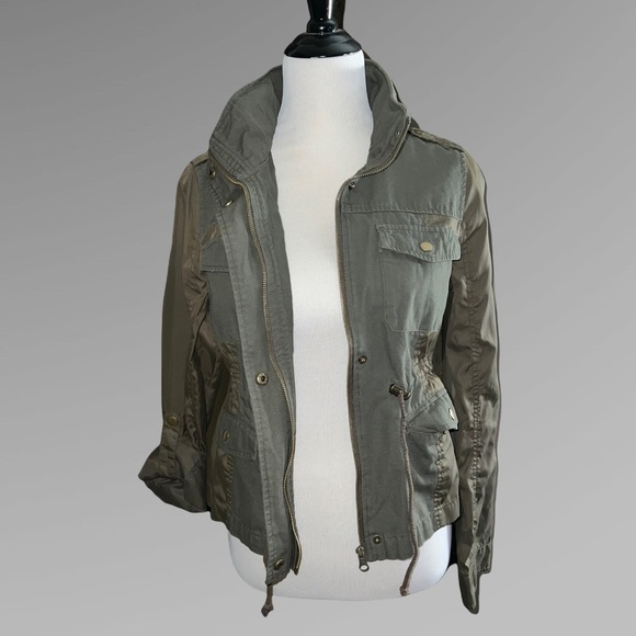 American Rag Olive Green Military Utility Jacket - Picture 2 of 16